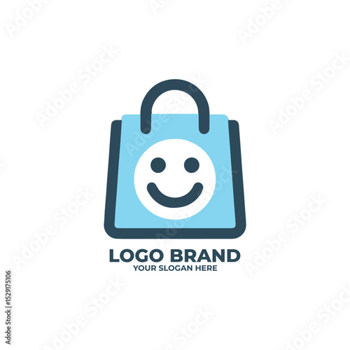 Happy Store Icon in Simple Style