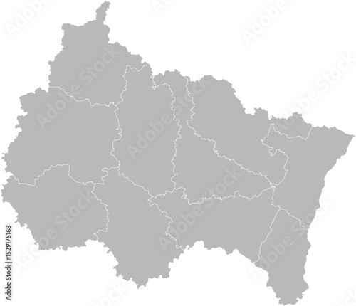 Grand Est, France – administrative vector map with department boundaries (Web Mercator projection, PPT-compatible & fully editable)