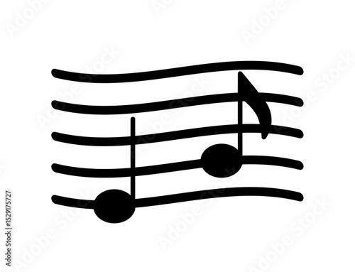 Music Icon 16A Score with eighth notes