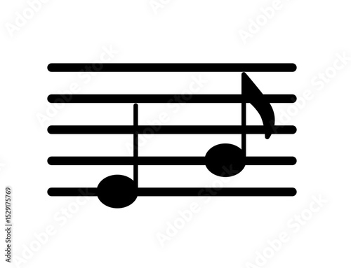Music Icon 15A Score with eighth notes