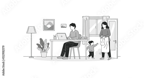 Modern Family Life: Work from Home and Family Dynamics
