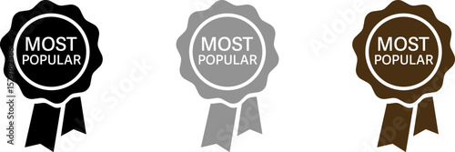 Most Popular Rubber Stamp Seal. Vector illustration
