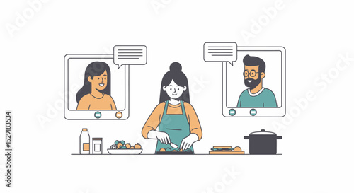 Virtual Cooking Class: Learning Together Online