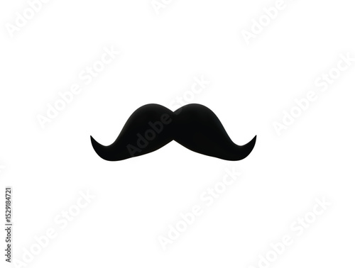 moustache icon 3d illustration render