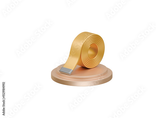 tailor measurement tape icon 3d illustration render