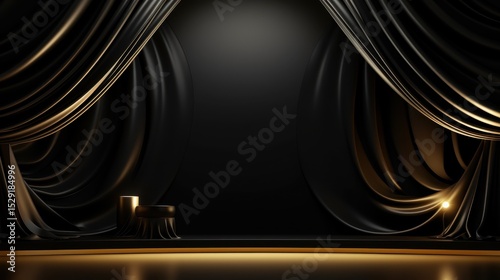 Theatrical performance setting studio stage image display dramatic environment close-up view artistic concept