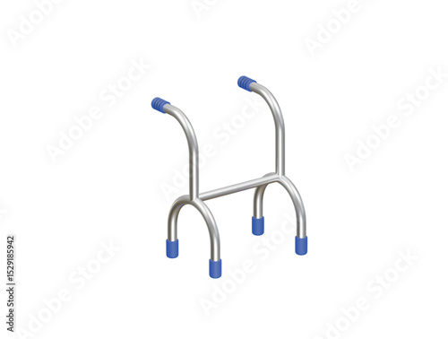 walking aid icon 3d illustration render