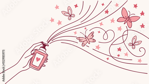 Enchanted Perfume Spray Butterflies, Stars, and Whimsical Fragrance
