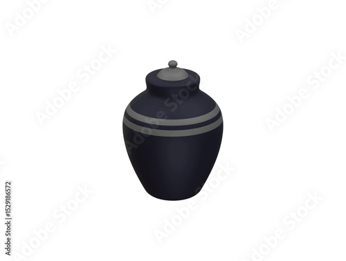 cremation urn icon 3d illustration render 
