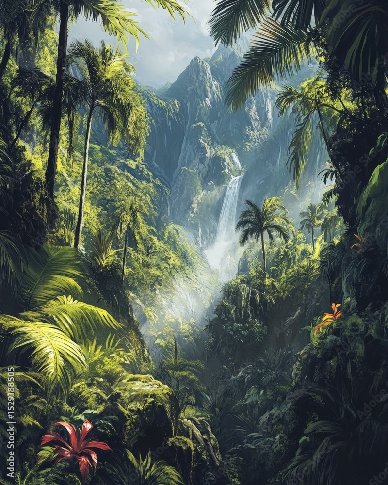 Naklejka premium Crowdsourced project replanting rainforests in precolonial eras