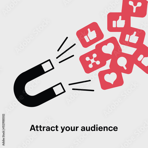Magnet attracting social media likes and engagement