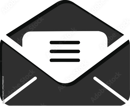 Digital Dispatch: A minimalist illustration of a sleek, dark envelope delicately unveils a confidential letter, inviting viewers into a world of curated communication. 