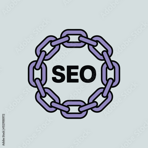 Seo optimization chain link graphic