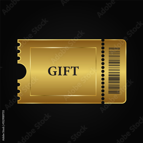 Gold elite customer coupon.; Template; discount banner. Elegant label for in-store discounts; online promotions