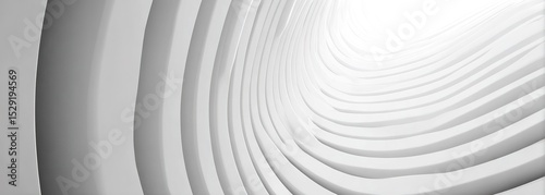 Abstract Geometric White Tunnel Design