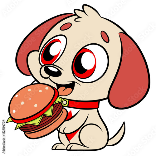 Cute Dog Illustration Vector
