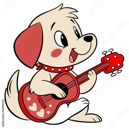 Cute Dog Illustration Vector