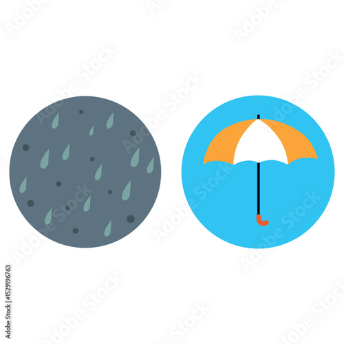 umbrella and rain