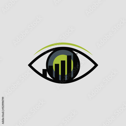 Abstract eye icon representing business growth and market vision