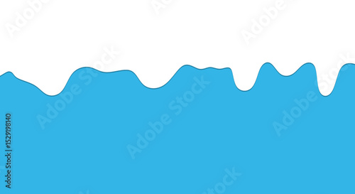 Milk drip seamless pattern. Drops of milk, drops of yogurt or cream on a blue background.