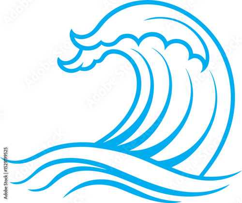 vector illustration of a wave