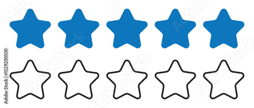 Five star rating icon 