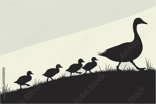 Duck  on the grass
