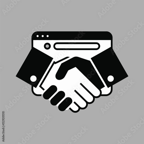 Online business partnership handshake website deal agreement