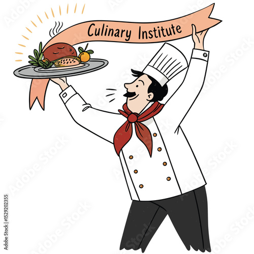 A professional chef, wearing a bow tie, elegantly serves a plated gourmet dish showcasing exquisite culinary artistry.