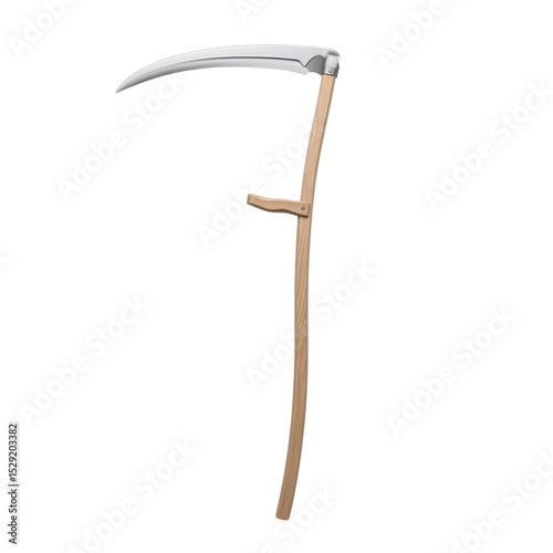 Obraz na plátně Scythe with wooden handle