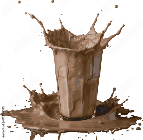 milk splash isolated on white background