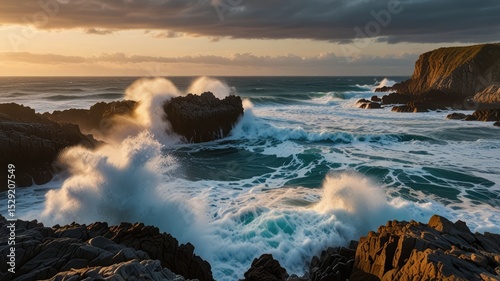 Dramatic Coastline at Dawn