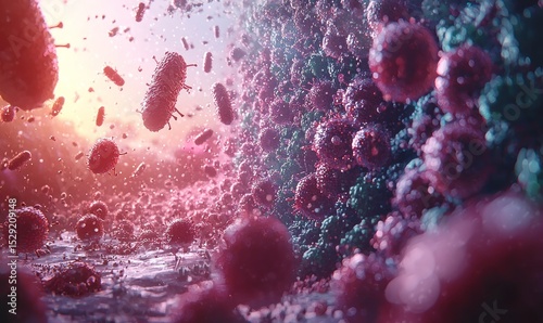 Microbial invasion, a microscopic landscape