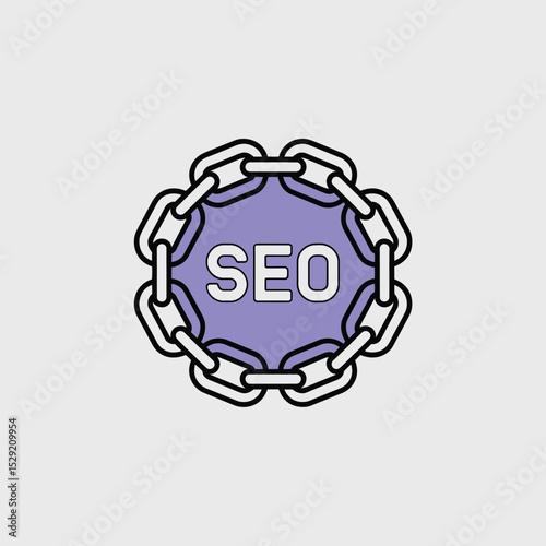 Seo optimization strategy link building chain graphic