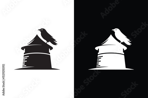 Castle icon vector on White Background ,Vector Art Illustration on white background.