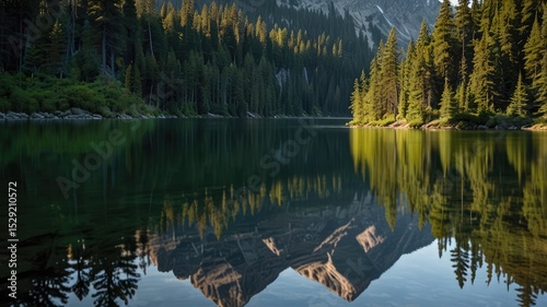 Mirror Lake Among Mountain Pines