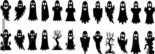 Spooky Monster Silhouettes Collection

