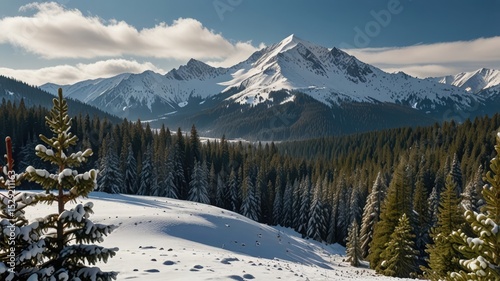 Peaceful Snow-Covered Terrain