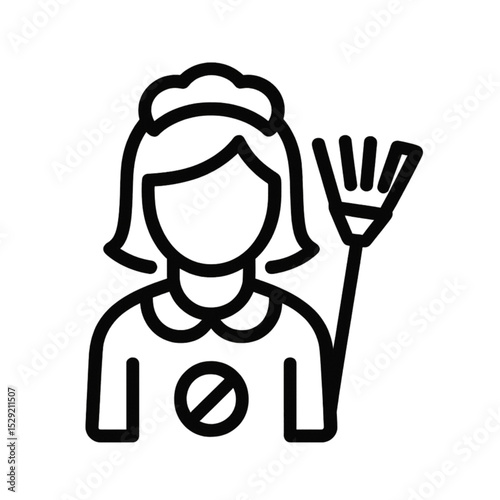 Hotel Cleaning Service icon with transparent background 