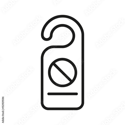 Do Not Disturb Sign icon in hotel 