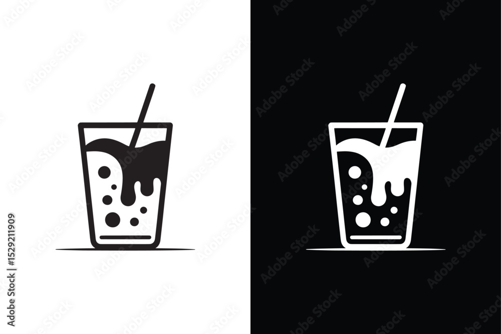 Soft drink icon vector on White Background ,Vector Art Illustration on white background.