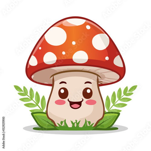 funny cartoon mushroom