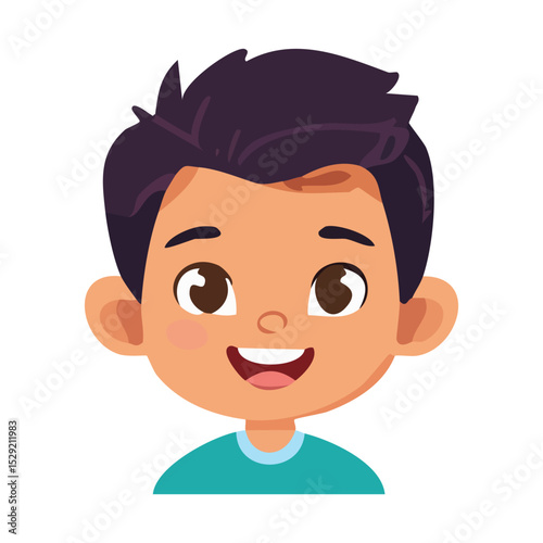Indian school boy in uniform waving hand. Cartoon vector illustration isolated on white background.
