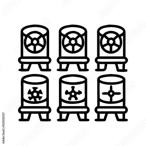 New energy solution icon set solar, energy, wind, biomass, geothermal, hydropower, renewable, sustainable, efficiency, wave, eolic, battery, storage, grid, turbine, hydrogen, and generator icons