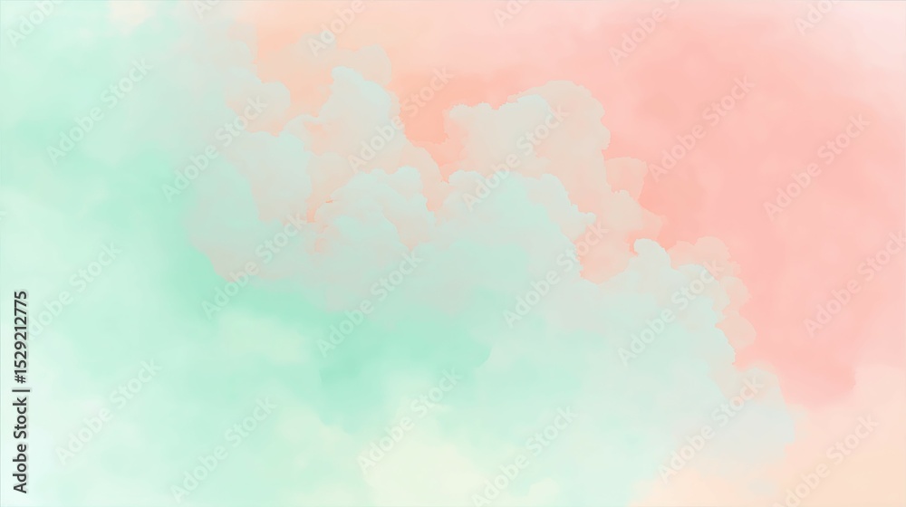 Obraz premium Generative AI, Soft pastel watercolor background textures
