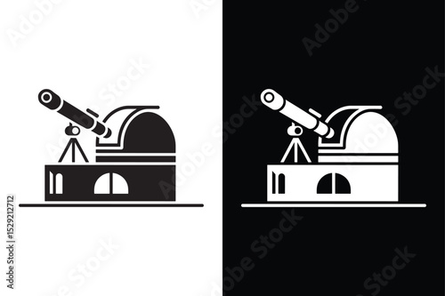 Fototapeta Naklejka Na Ścianę i Meble -  Observatory icon vector on White Background ,Vector Art Illustration on white background.