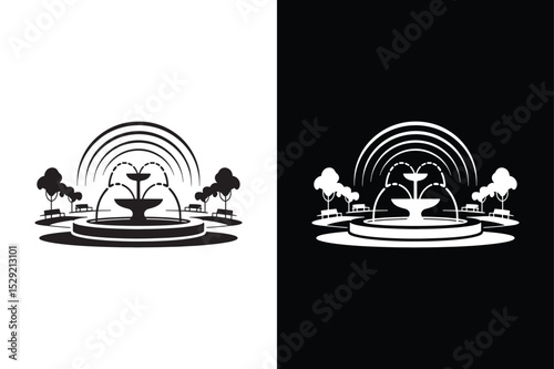 Park icon vector on White Background ,Vector Art Illustration on white background.