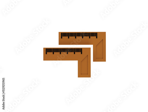 square scale icon 3d illustration render