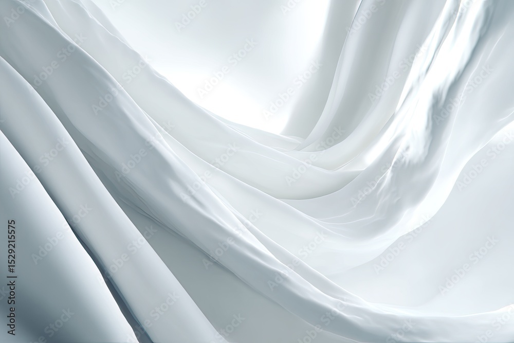 Fototapeta premium Abstract White Liquid Flowing Texture