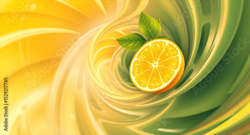 Fotografie Lemon slices background, Sliced lemon pattern, Citrus slices background, Fresh l